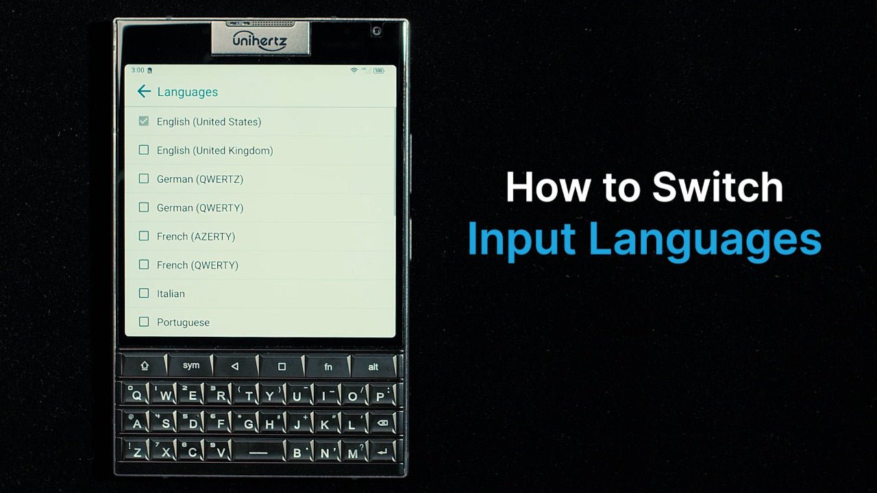 How to Switch Input Languages on Titan 2 - Unihertz