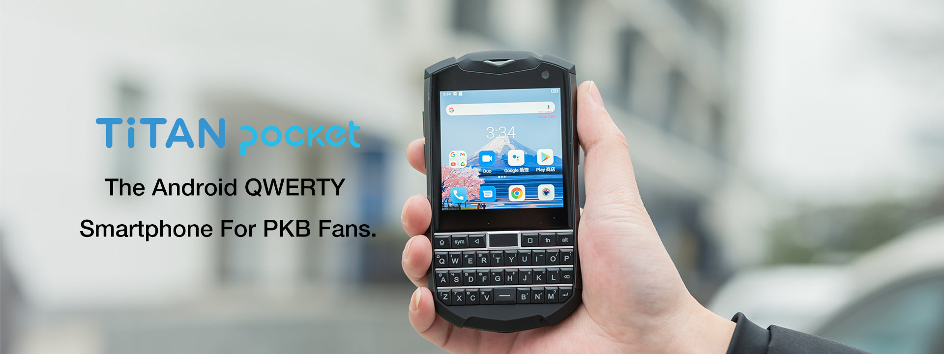 Titan Pocket - Physical QWERTY Keyboard Smartphone Banner