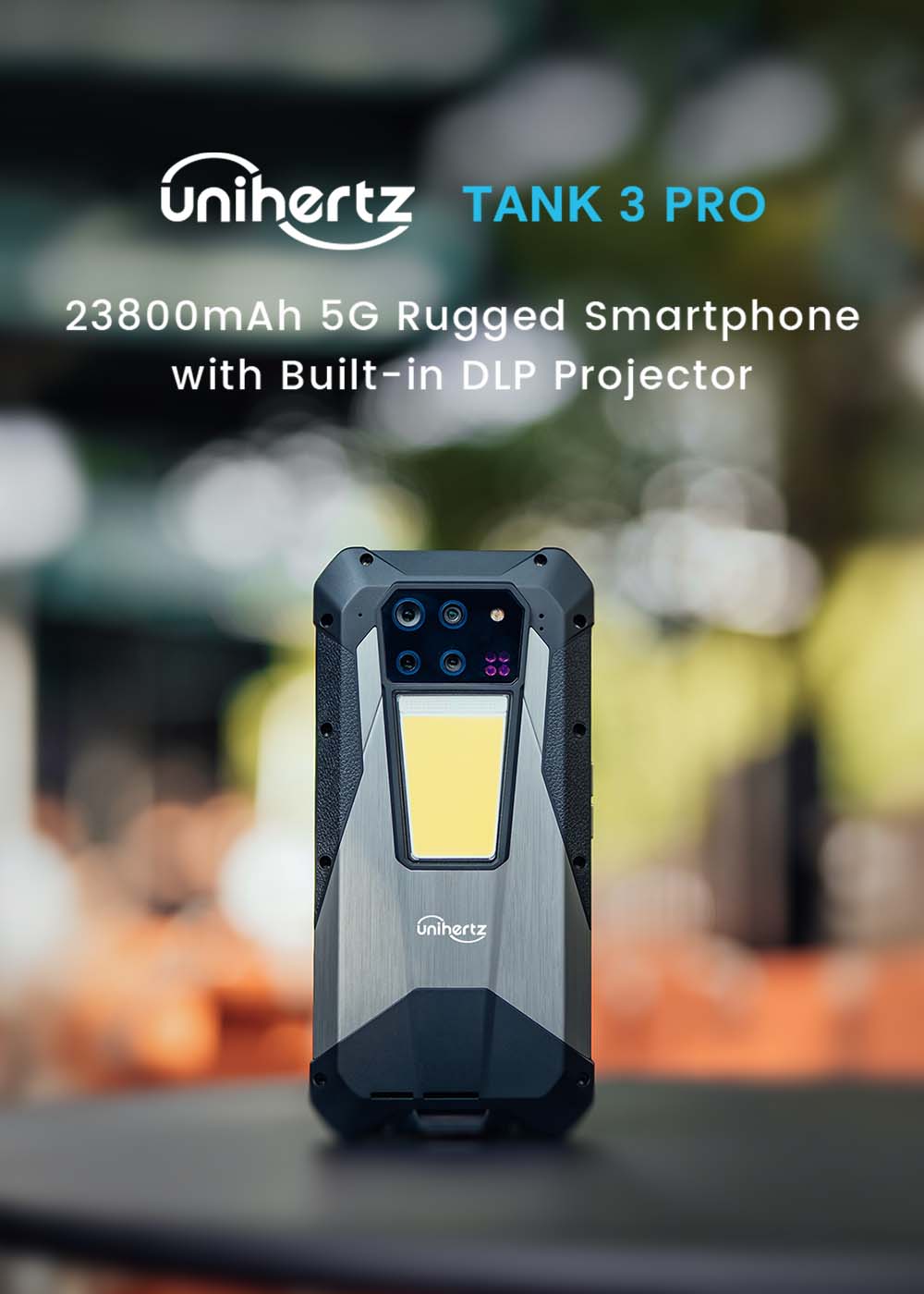 Tank 3 Pro - 23800mAh 5G Rugged Smartphone with Built-in DLP Projector