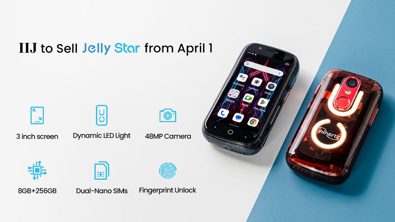 IIJ to Sell Unihertz Jelly Star Through IIJmio Mobile Supply Service from April 1 - Unihertz