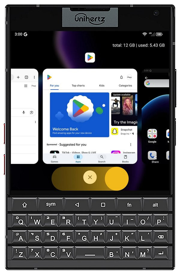 Navegación por gestosCambiar entre aplicaciones