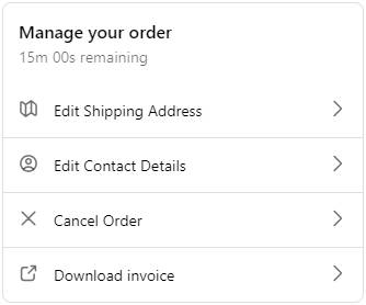 Self-service Order Editor Dashboard