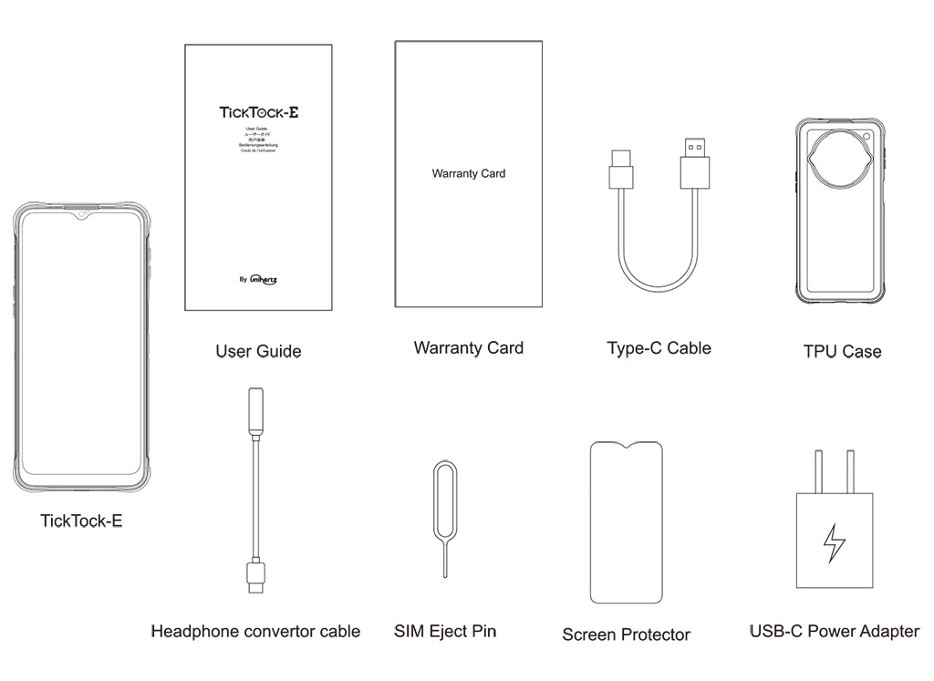 Unihertz TickTock-E - Dans la boîte